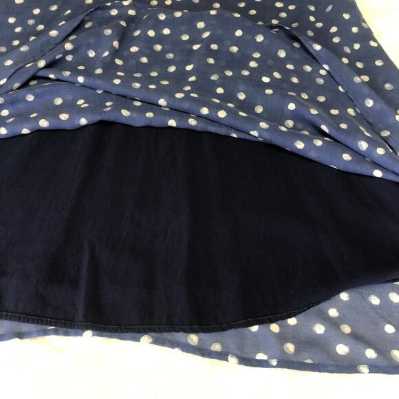 CLOTH & Stone Blue & White Polka Dot Summer Halter Dress Size Small - Picture 7 of 10